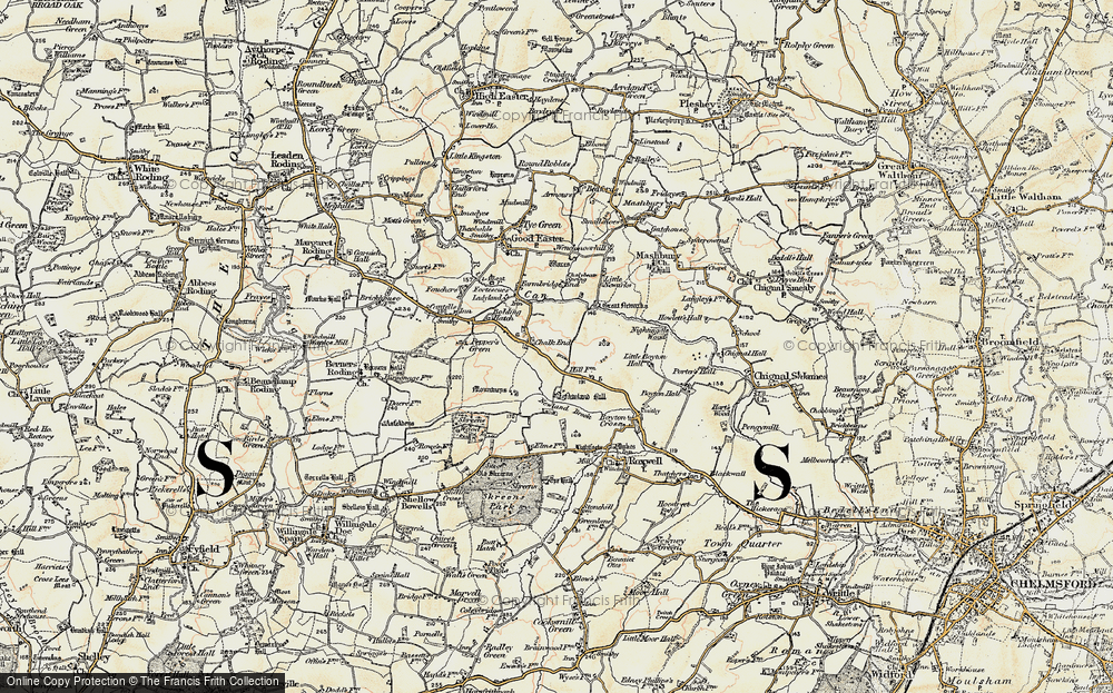Old Map of Chalk End, 1898 in 1898