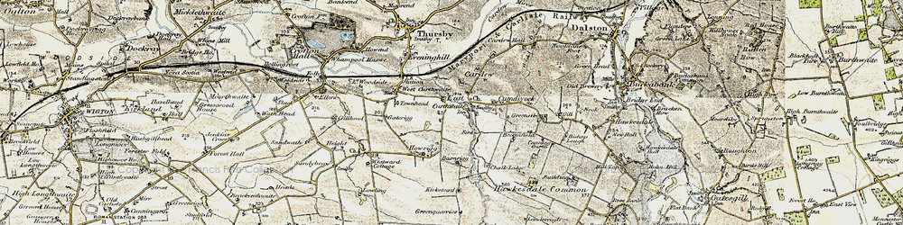 Old map of Chalkfoot in 1901-1904
