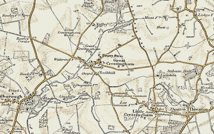 Old map of Chalkhill in 1901-1902
