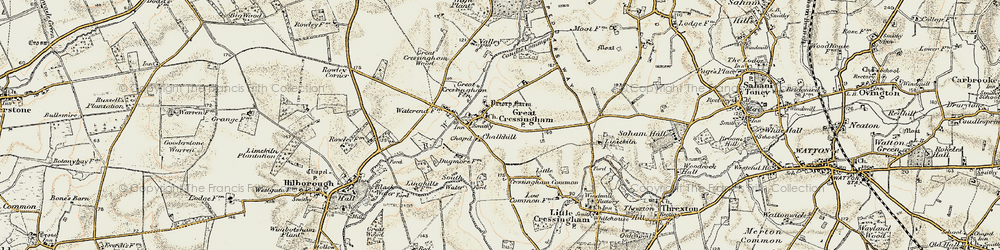 Old map of Chalkhill in 1901-1902