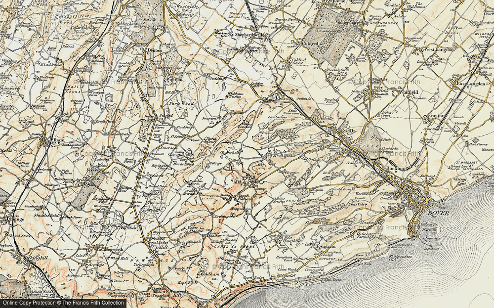 Old Map of Chalksole, 1898-1899 in 1898-1899