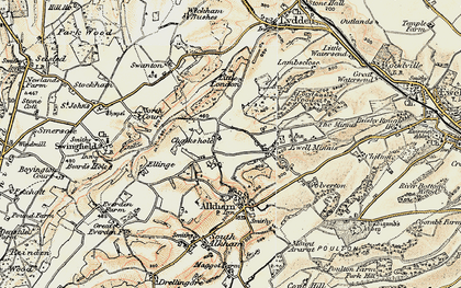 Old map of Chalksole in 1898-1899