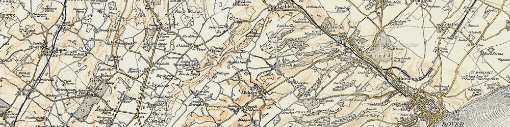 Old map of Chalksole in 1898-1899