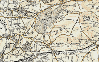 Old map of Chalkway in 1898-1899