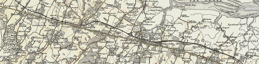 Old map of Chalkwell in 1897-1898