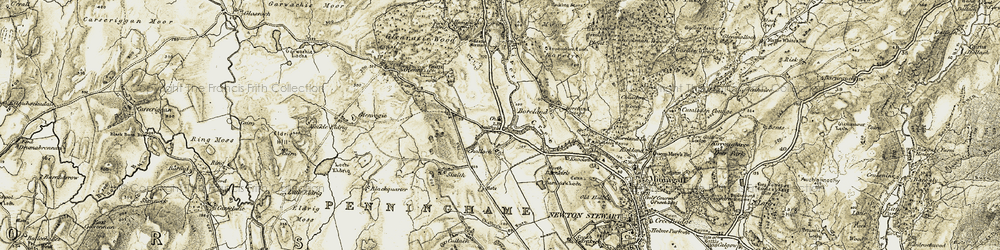 Old map of Blackquarter in 1905