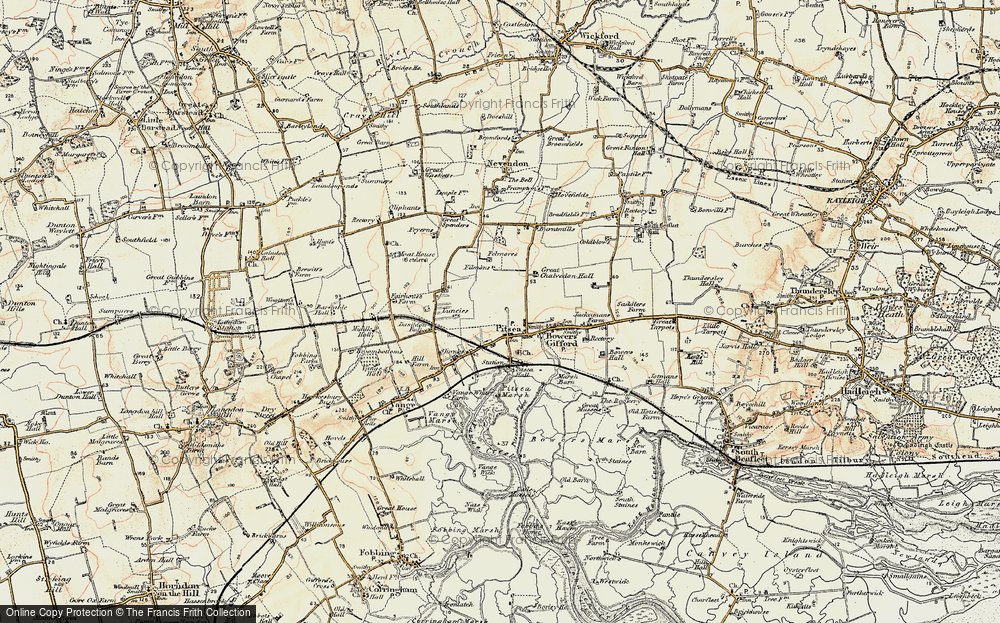 Old Map of Chalvedon, 1898 in 1898