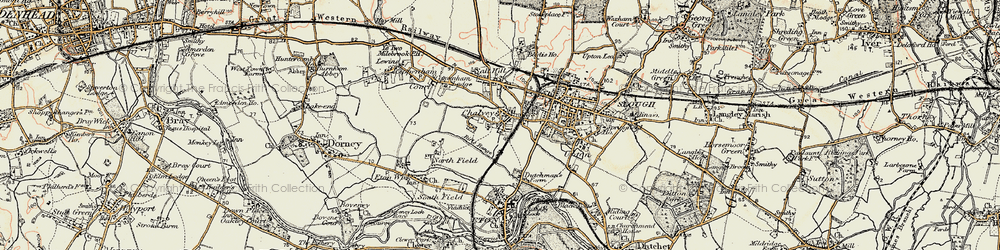 Old map of Chalvey in 1897-1909