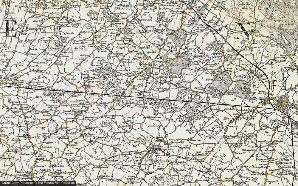Old Map of Chamber's Green, 1897-1898 in 1897-1898
