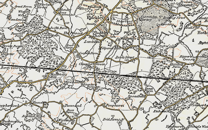 Old map of Chamber's Green in 1897-1898