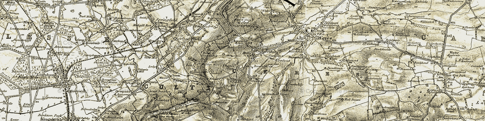 Old map of Barbarafield in 1906-1908