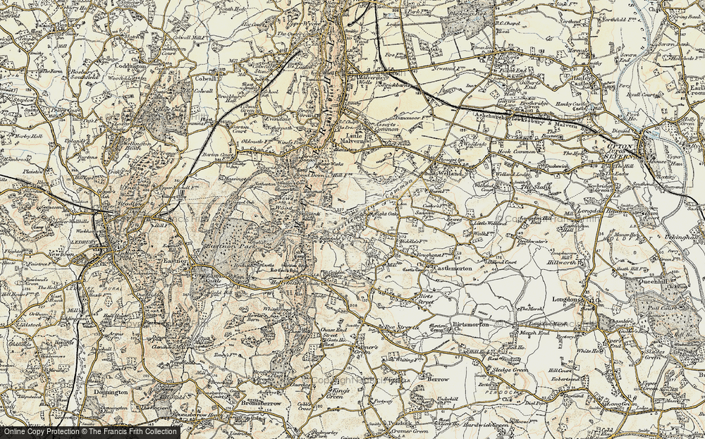 Old Map of Chandler's Cross, 1899-1901 in 1899-1901