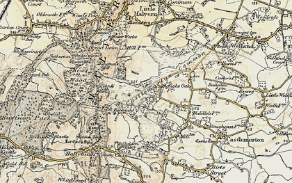 Old map of Chandler's Cross in 1899-1901