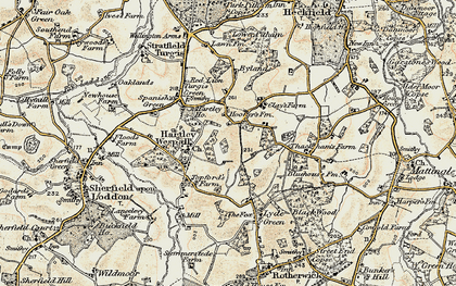 Old map of Chandlers Green in 1897-1900