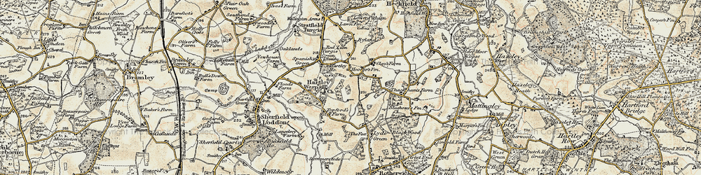 Old map of Chandlers Green in 1897-1900