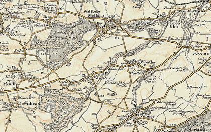 Old map of Chantry in 1898-1899