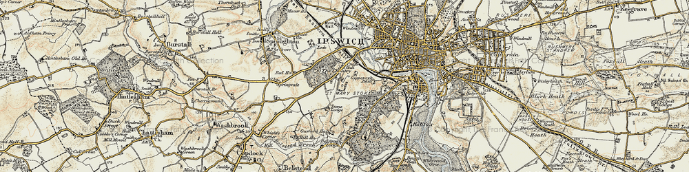 Old map of Chantry in 1898-1901