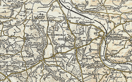 Old map of Langley Cross in 1899-1900