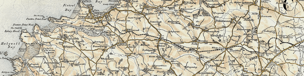 Old map of Bejowan in 1900