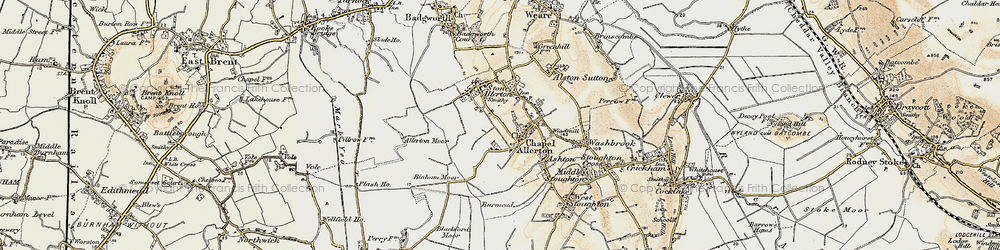 Old map of Binham Moor in 1899-1900