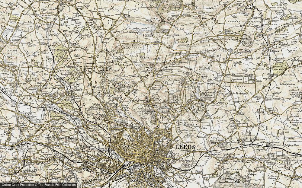 Old Map of Chapel Allerton, 1903-1904 in 1903-1904