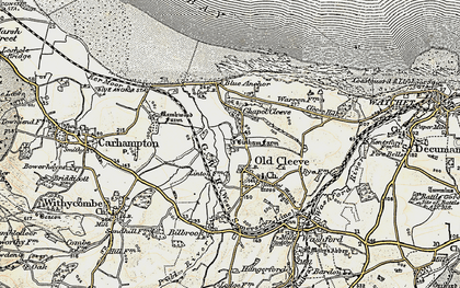 Old map of Chapel Cleeve in 1898-1900