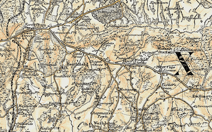 Old map of Chapel Cross in 1898