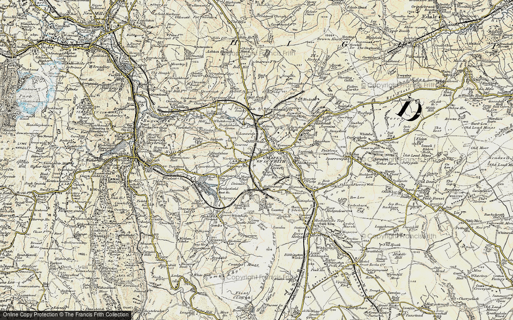 Old Map of Chapel-en-le-Frith, 1902-1903 in 1902-1903