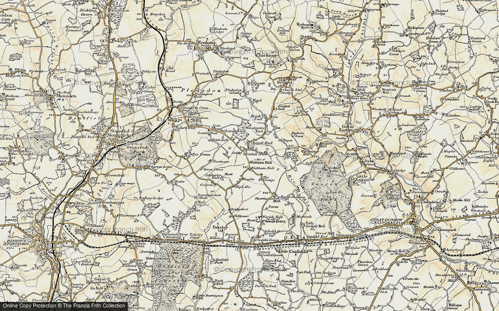 Old Map of Chapel End, 1898-1899 in 1898-1899