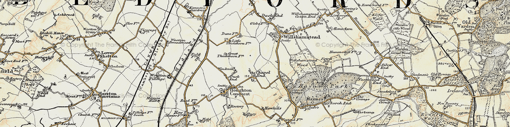 Old map of Chapel End in 1898-1901