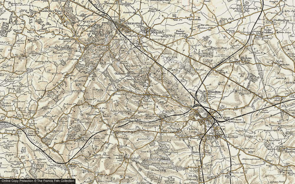 Old Map of Chapel End, 1901-1902 in 1901-1902