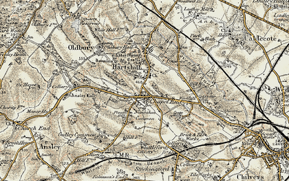 Old map of Chapel End in 1901-1902