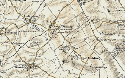 Old map of Chapel End in 1901