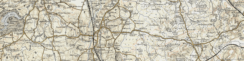 Old map of Chapel End in 1902