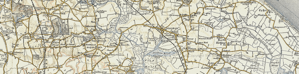 Old map of Chapel Field in 1901-1902