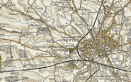 Old map of Chapel Fields in 1901-1902