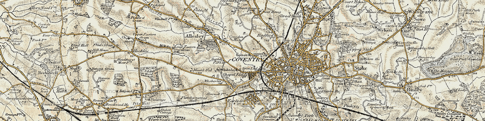 Old map of Chapel Fields in 1901-1902