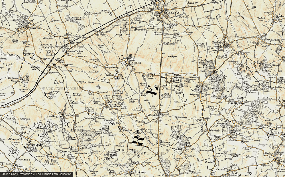 Old Map of Historic Map covering Chain Walk in 1898-1901