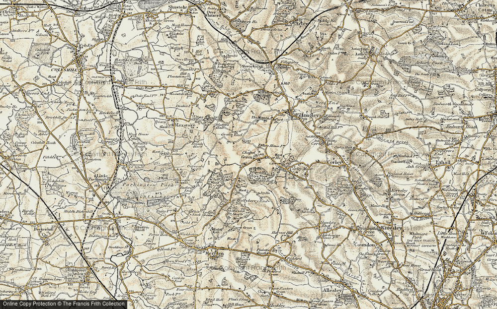 Old Map of Chapel Green, 1901-1902 in 1901-1902
