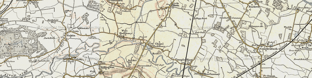 Old map of Chapel Haddlesey in 1903