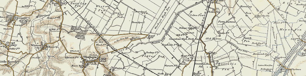 Old map of Broadpool in 1901