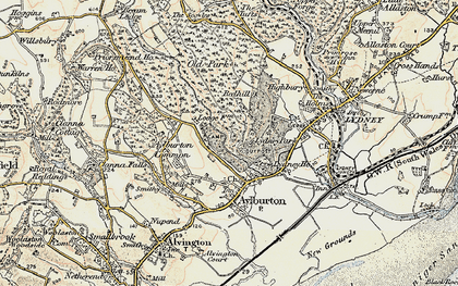 Old map of Lydney Park in 1899-1900