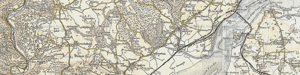 Old map of Chapel Hill in 1899-1900