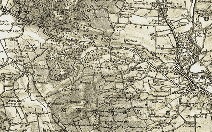 Old map of Brimmond Hill in 1909