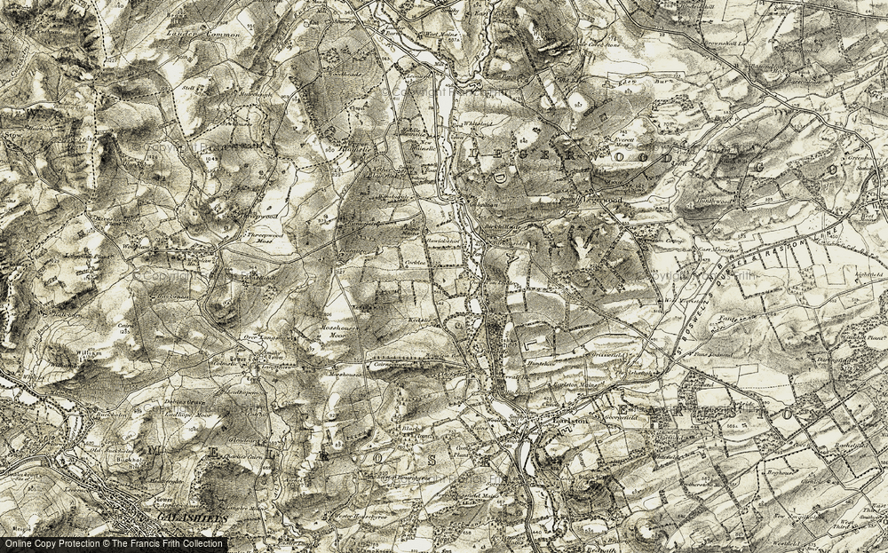 Old Map of Chapel on Leader, 1901-1904 in 1901-1904