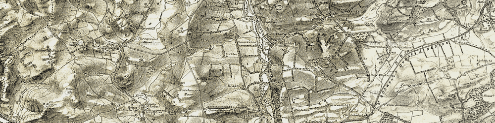 Old map of Chapel on Leader in 1901-1904