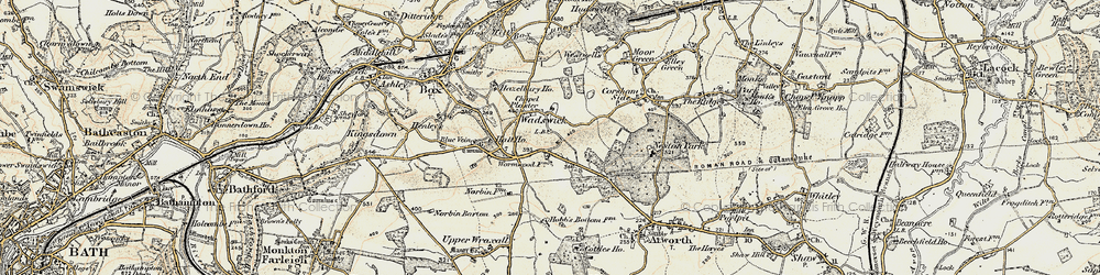 Old map of Chapel Plaister in 1899