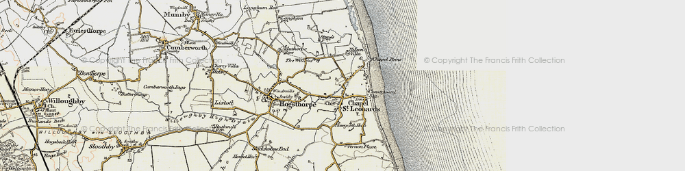 Old map of Chapel St Leonards in 1902-1903