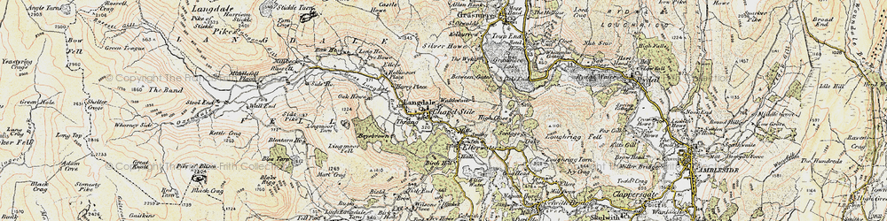 Old map of Chapel Stile in 1903-1904