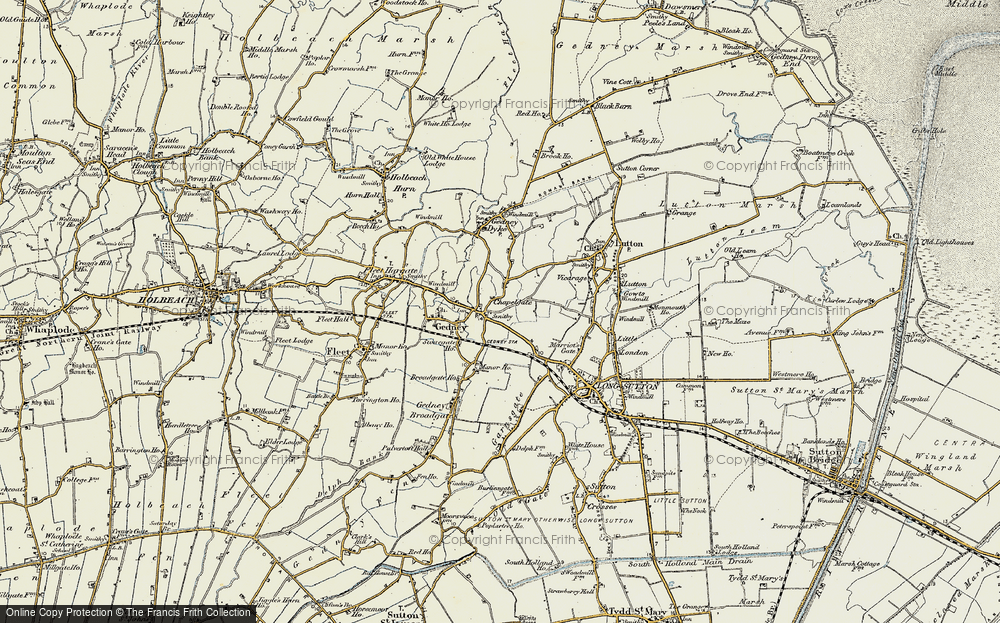 Old Map of Chapelgate, 1901-1902 in 1901-1902